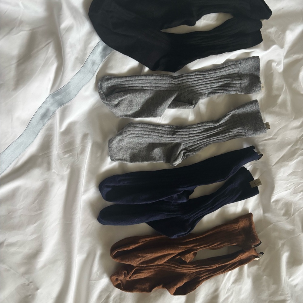 Comme Si sock set sz 35-38 neutrals